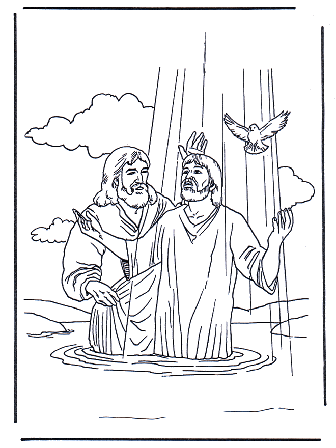 jesus baptism coloring page