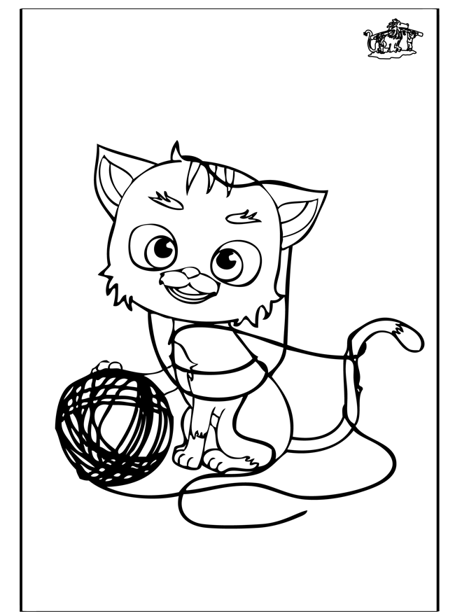 Chat 5 - Coloriages Chats